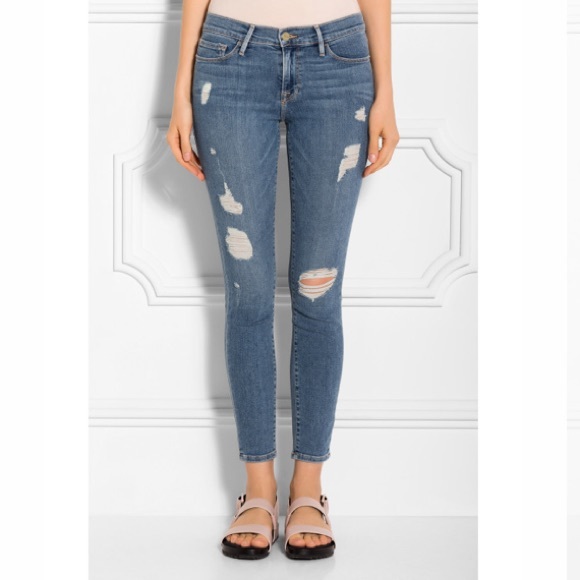 Frame Denim Denim - Frame le skinny de Jeanne distressed jeans